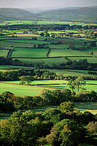 Rolling farmland near Brecon Beacons National Park. Wales UK