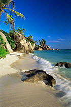 Beach at Anse Source d'Argent, La Dique, Seychelles, Indian Ocean