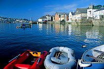 Fowey waterfront Cornwall England