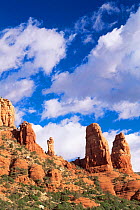 The Two Nuns, famous rock formation, Sedona, Arizona, USA