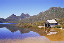Boatshed, Lake Dove, Cradle Mountain, Lake St. Clair NP, Tasmania Australia. Ballroom Forest Track