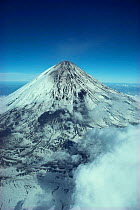 Aerial view of volcano, Kamchatka, Russia