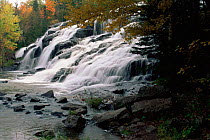 Bond Falls in full autumn flow, Michigan, USA