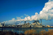 Pulp mill showing pollution. Tacoma, Washington state, USA