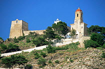 Castle and Sanctuary at Cullera, Valencia, Spain.