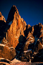 Dru Mountain in afternoon sun, near Chamonix, French Alps, Europe