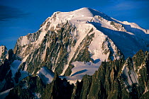 Mont Blanc taken from Dru Mountain, near Chamonix, French Alps, Europe