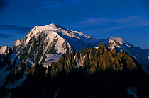 Mont Blanc from Dru Mountain, Alps, France
