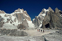 Climbers about to attempt the Ogre in the Karakorum, Himalayas, Pakistan