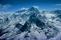 Aerial of Makalu and Everest, Himalayas, Nepal