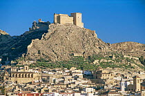 Calahorra castle and old town, Aledo, Murcia, Spain.