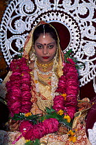 The bride in traditional attire at a high society wedding in Rajastan, India