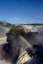 Iguazu Falls and rainbow. Argentina/Brazil border, South America