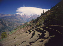 Terracing for farmland in foothills of Himalayas, Nepal