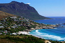 View of Cape Town and coast line, South Africa.