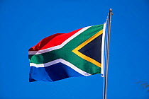 South African flag flying, South Africa