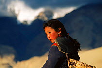 Tibetan girl Ali, Tibet, China.