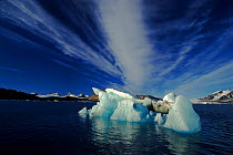 Iceberg in spring. Kongsfjord, Svalbard, Norway, Scandinavia, Europe