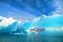Iceberg in spring. Kongsfjord, Svalbard, Norway