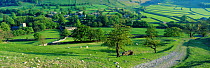 Arncliffe Littondale, Yorkshire Dales National Park England - village and grass fields