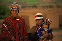 Quechua family at traditional wedding ceremony, Bolivia