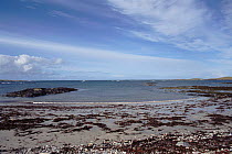 Seashore on outgoing tide, Hogha Gearraidh, Isle of North Uist, Scotland, UK