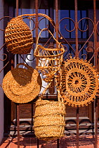 Traditional artifacts handmade from plant fibres. Alicante, Spain, Europe