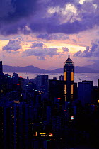 Hongkong sky-line with Central Plaza Tower, China