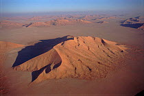 Sand dunes and desert - aerial view on the Oman / Saudi border known as  'The Empty Quarter'