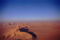 Sand dunes and desert - aerial view on the Oman / Saudi border known as  'The Empty Quarter'
