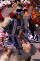Native American person in traditional dress during Pow-wow, Wisconsin, USA