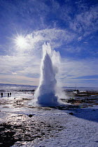 Strokkur Geyser, Iceland. Blows once every 20-30 minutes