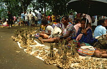 Peanuts for sale in market, Irian Jaya / West Papua, Papua New Guinea, 1991 (West Papua).