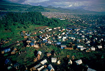 Kibumba refugee camp for Rwandan Hutu refugees. Virunga NP, Repulic of Congo, Central Africa