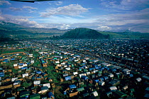 Kibumba refugee camp for Rwandan Hutu refugees. Virunga NP, Republic of Congo, Africa