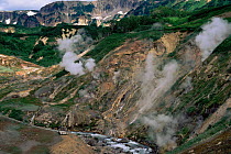Thermal vents in Valley of the Geysers, Kamchatka Peninsula, Eastern Russia