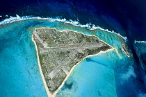 Eastern Island, Midway Islands, Pacific ocean. Showing runways used in World War II.