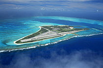 Sand island, main runway for Midway, Pacific Ocean.