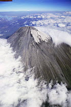 Aerial view of summit cone of Sangay, dormant volcano, Ecuador