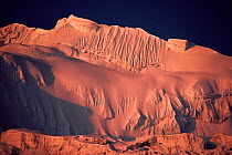 Snow covered east ridge of Illampu Cordilera Real, Andes, Bolivia