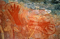 Aboriginal rock painting of arm, Ubirr, Kakadu NP, Northern Territories, Australia