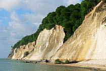 Chalk cliffs along coast of Rugen Island, Germany