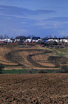 Alternative use of agricultural land. Motorcycle Moto X racing, Gloucestershire, UK