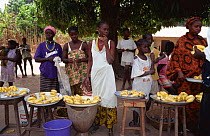 Bananas (Musaceae) for sale at roadside stalls, Senegal, West Africa