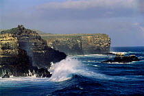 Waves and cliffs landscape, Espanola (Hood) Island, Galapagos Is