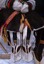 Winter clothing made from seal skins, Nentsy, Kanin Peninsula, W Arctic Russia.