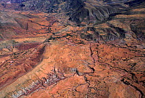 Aerial view of mountains near Salar de Uyuni, Bolivia