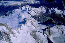 Aerial view of Lago Argentino mountain range, Argentina,