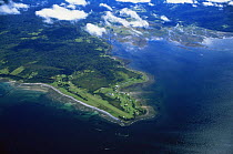 Aerial view of Peninsula Valdez, Argentina, South America 2000