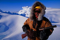 Inuit hunter Simon Idlout Baffin Island, Nunavut, Canada